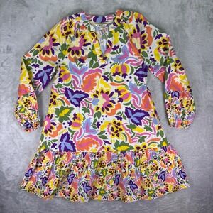 FatFace Women's Tunic Dress Size 6R NWT Multicolor Floral Tiered Long Sleeve